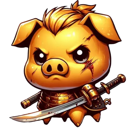 golden samurai pig